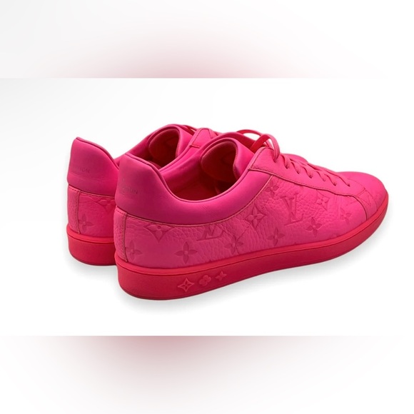 RARE preloved Louis Vuitton's Luxembourg PINK MONOGRAM sneakers 8.5 US men’s - Picture 5 of 10